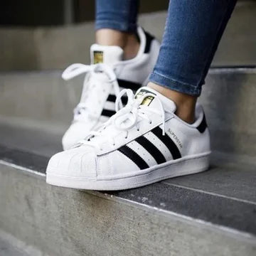 ADIDAS SUPER STAR WHITE AND BLACK